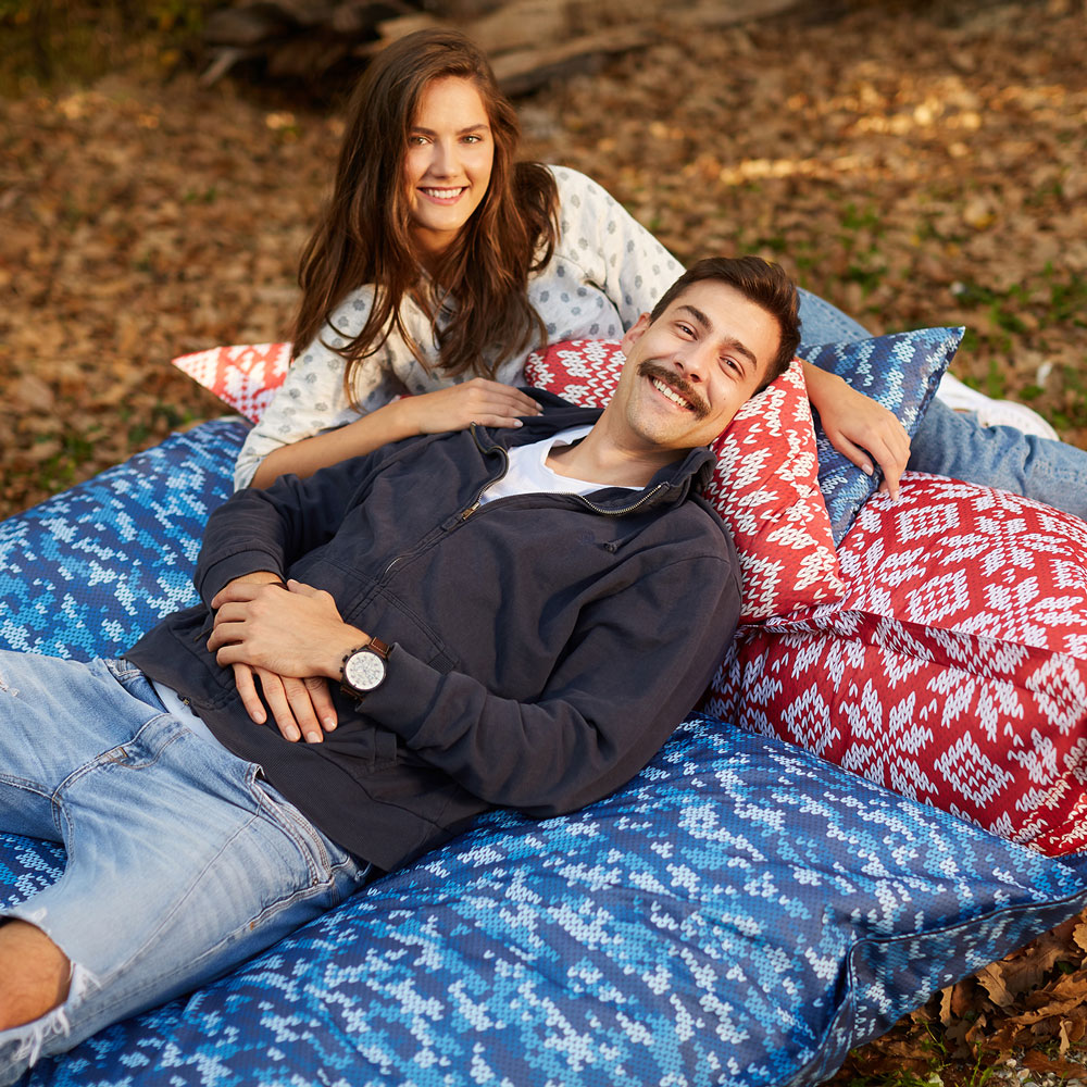 Lazy bag fotelja XXL Blue Pixel - pogled 4