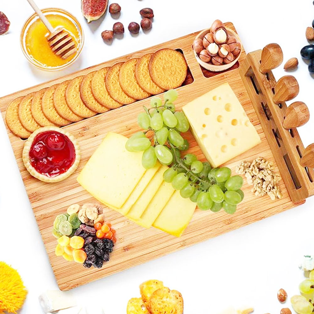 Daska za serviranje od bambusa za meze i sireve - pogled 4