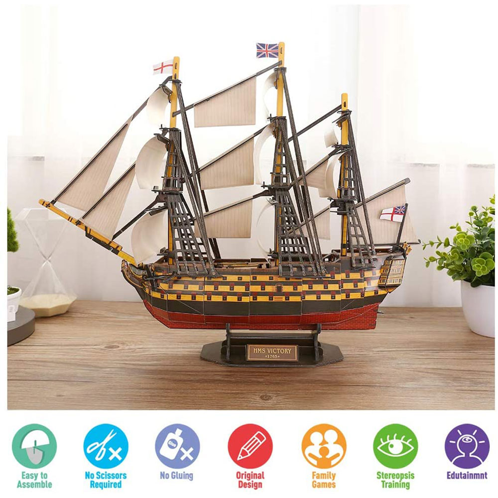 CUBIC FUN Maketa bojnog broda HMS Victory T4019h - pogled 4