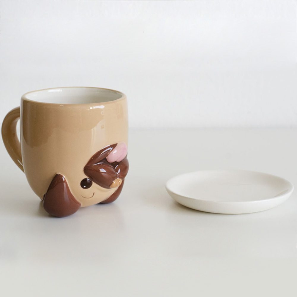 3D šolja sa tacnom Pas - pogled 4