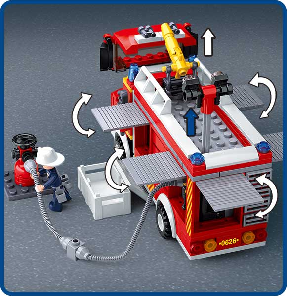 Sluban Kocke - Vatrogasci - FireConventional Pumper - M38-B0626 - pogled 5