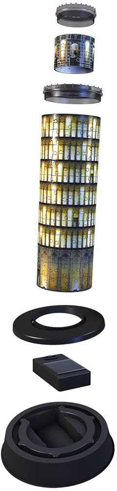 Ravensburger 3D Puzzle Slagalica - Krivi toranj u Pizi sa osvetljenjem 12515 - pogled 5