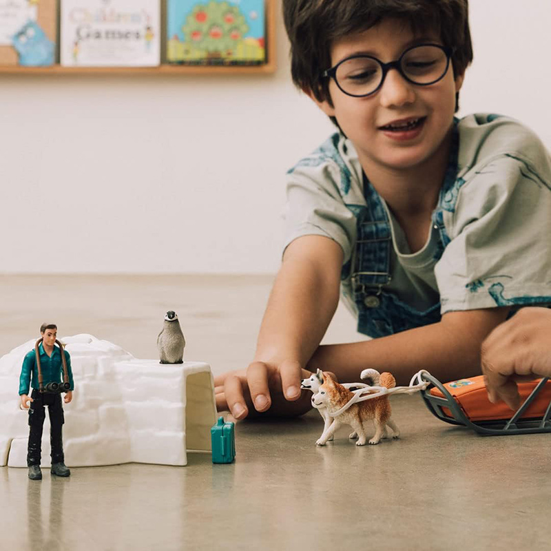 Schleich Figure divlje životinje - Pingvin i haski - Antarktička ekspedicija 42624 - pogled 5