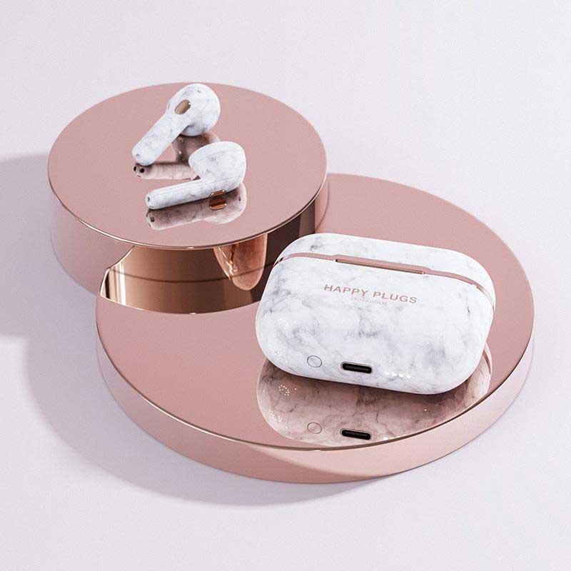 Happy Plugs HOPE WHITE MARBLE - Bluetooth Slušalice - pogled 5