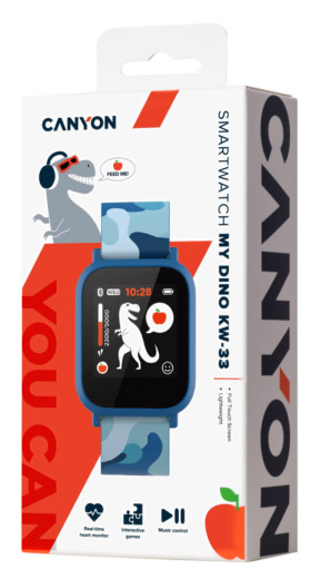 Dečiji pametni sat - motivator Canyon My Dino KW-33 plavi - pogled 5