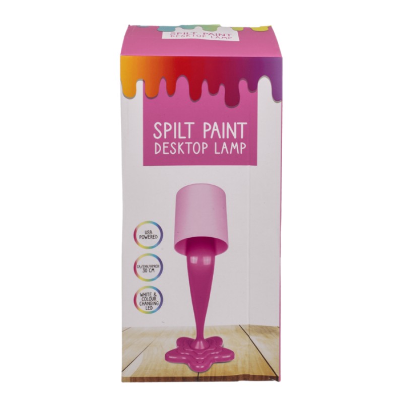 Stona USB lampa Split Paint Pink - pogled 5