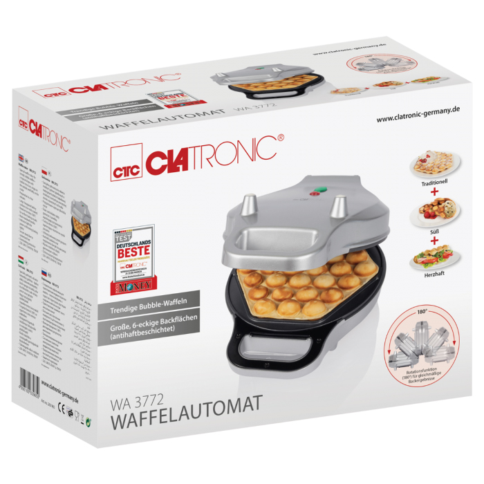 Clatronic aparat za bubble galete WA 3772 - pogled 5