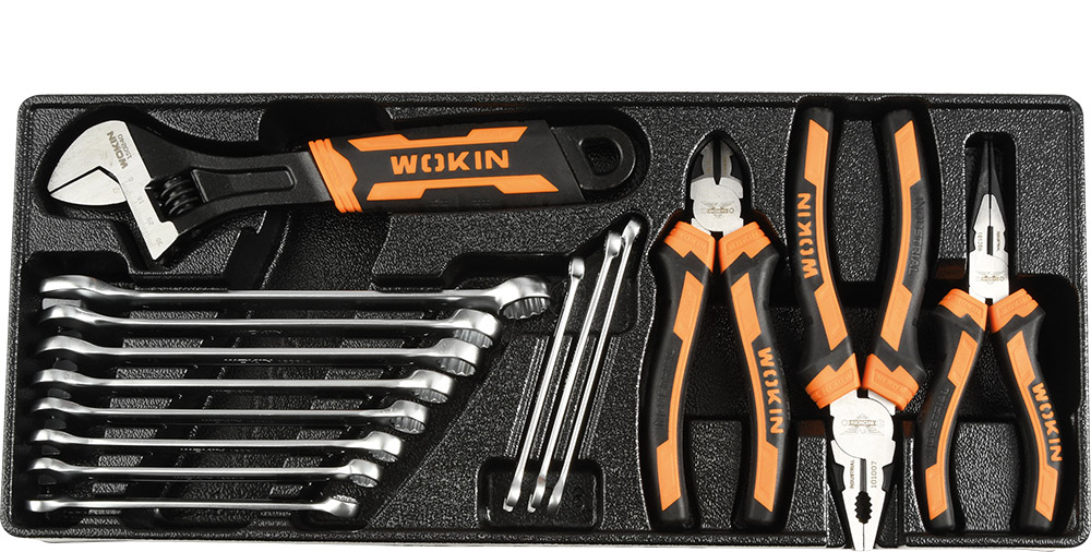 Puna kutija za alat sa 3 fioke - 98 delova Wokin 901098 - pogled 5