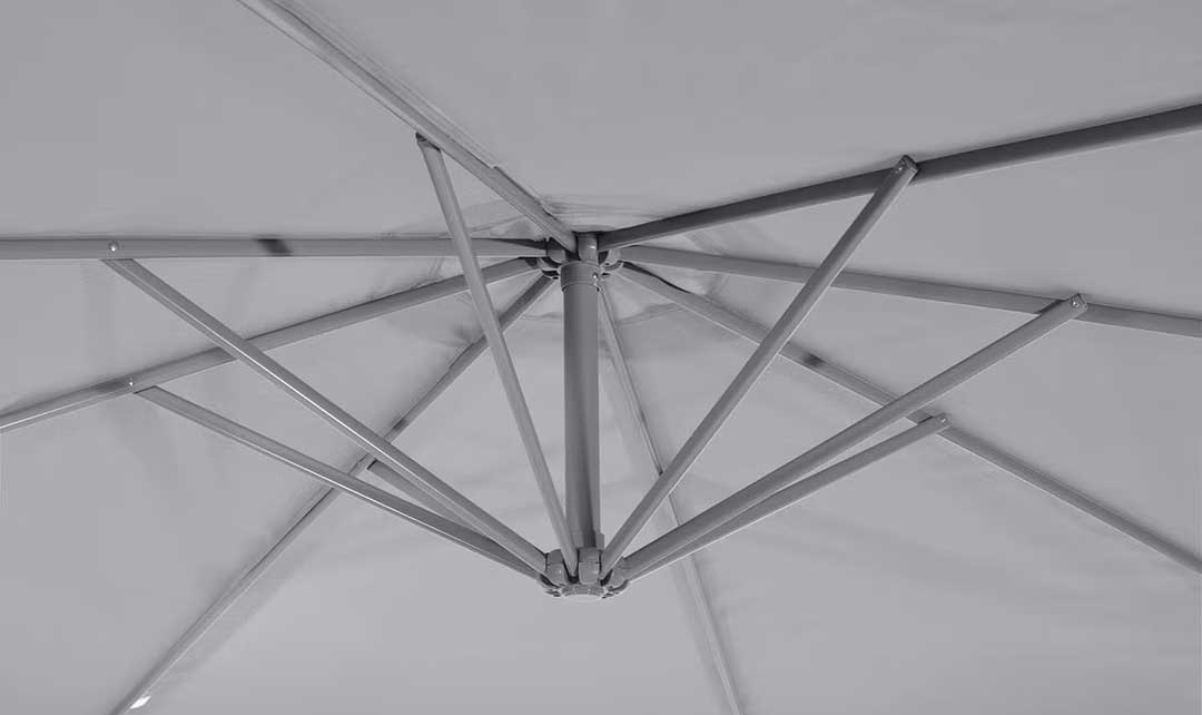 Viseći Suncobran Sa Podesivim Nagibom i Mehanizmom Za Otvaranje TH-Grey - pogled 5