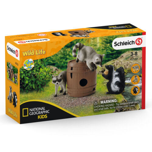Schleich figure Divlje životinje - Rakuni i tvor - Borba za orah 42532 - pogled 5