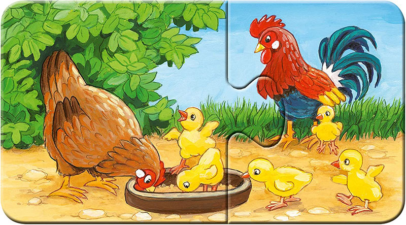 Ravensburger Moje prve Puzzle slagalica 9x2 dela Životinje sa mladuncima 03123 - pogled 5
