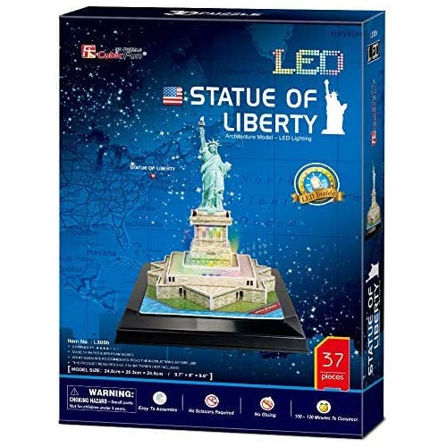 CubicFun 3D Puzzle Sa LED Osvetljenjem Kip Slobode L505h - pogled 5