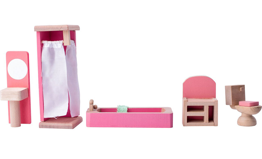 WOODY Kućica za lutke sa nameštajem i lutkama Vila Wisteria 91873 - pogled 5