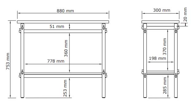 Konzolni stočić Panda - pogled 5