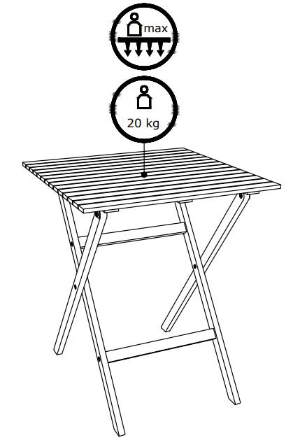 Sklopiv balkonski stočić od bagremovog drveta - pogled 5