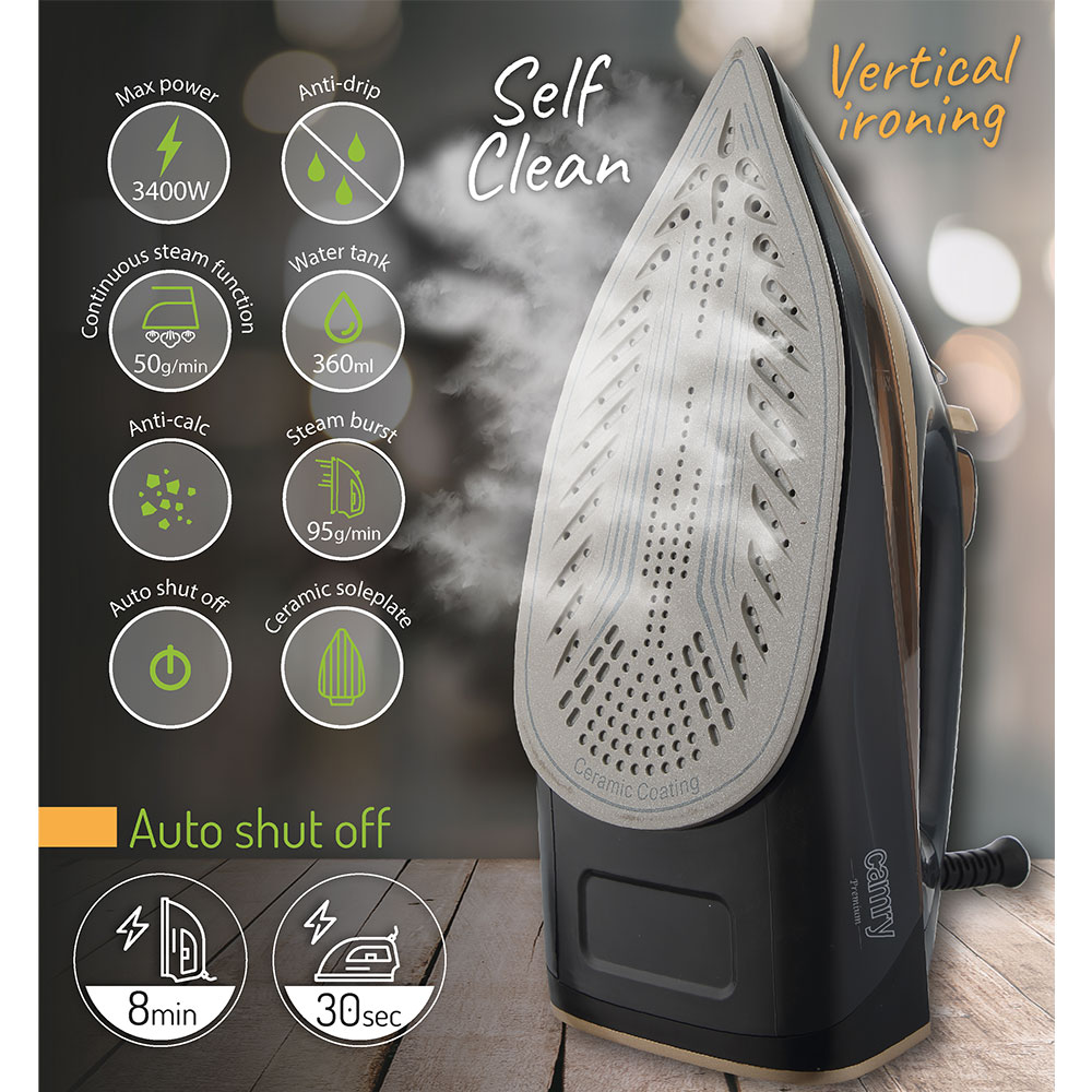 Pegla na paru 3400W Camry CR5036 - pogled 5