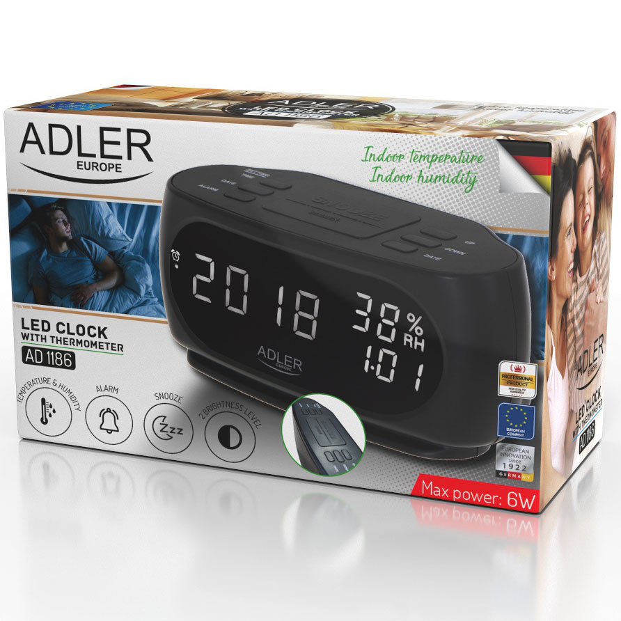Adler AD 1186 LED sat sa termometrom - pogled 5