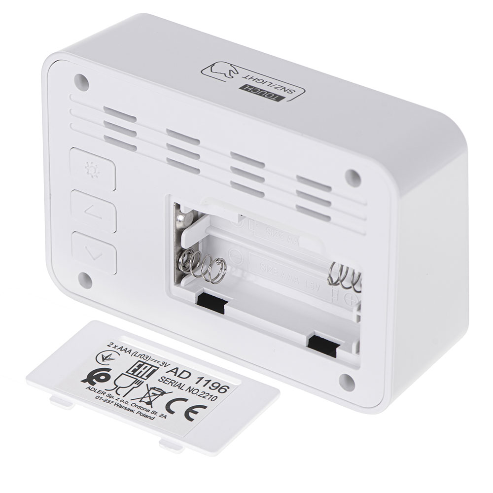 Adler AD1196W budilnik na baterije - pogled 5