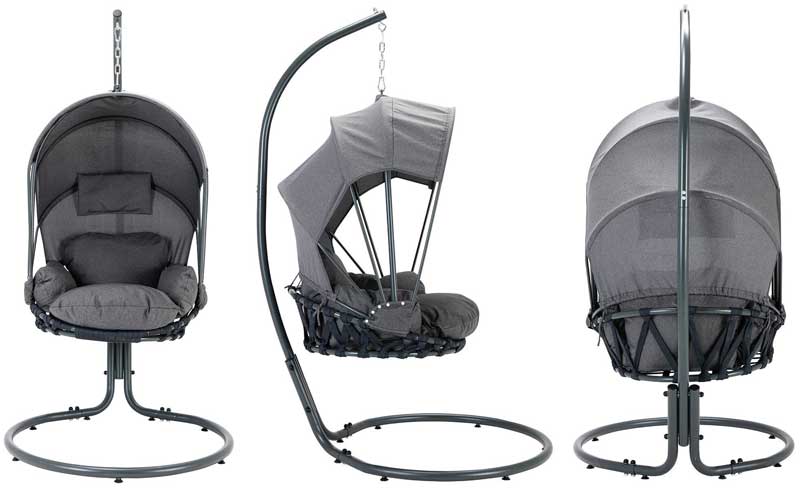 Viseća ljuljaška Aruba Grey - pogled 5