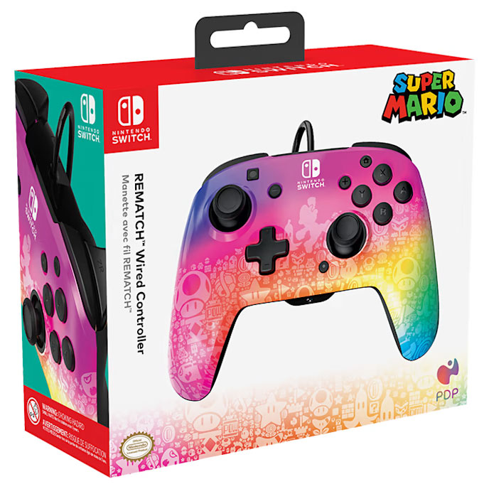 Nintendo Switch žičani kontroler PDP Rematch Star Spectrum - pogled 5