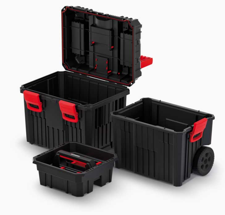 Velika dvodelna kutija za alat sa točkićima Kistenberg KHVW - pogled 5