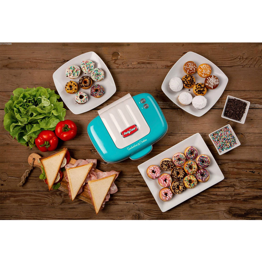 Višenamenski aparat za mafine, krofnice i sendviče Ariete Party Time 1972 plavi - pogled 5