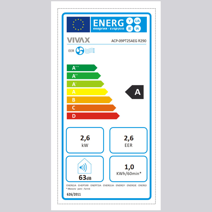 Vivax mobilna klima ACP-09PT25AEG R290 - pogled 5