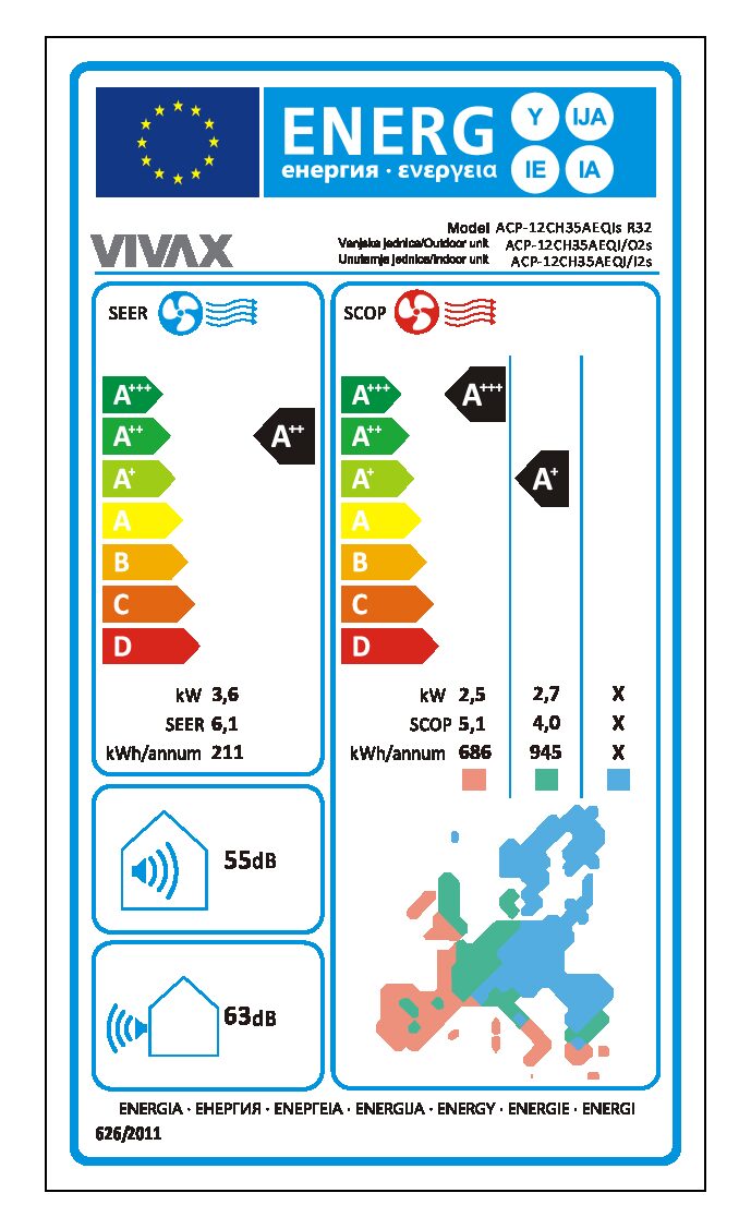 Vivax Q design klima ACP-12CH35AEQIs R32 - pogled 5