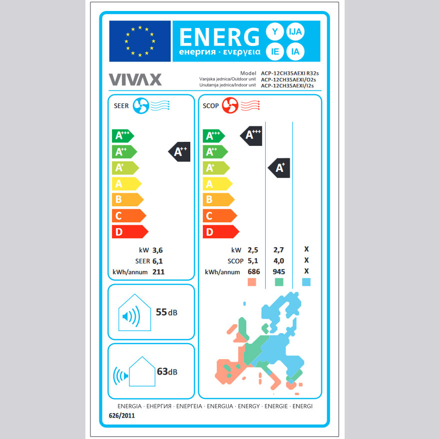 Vivax X design klima ACP-12CH35AEXIs R32 - pogled 5
