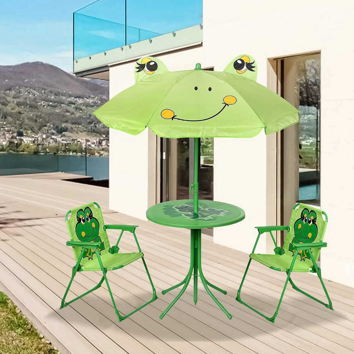 Dečija Baštenska Garnitura Sa Suncobranom - Žaba - pogled 5