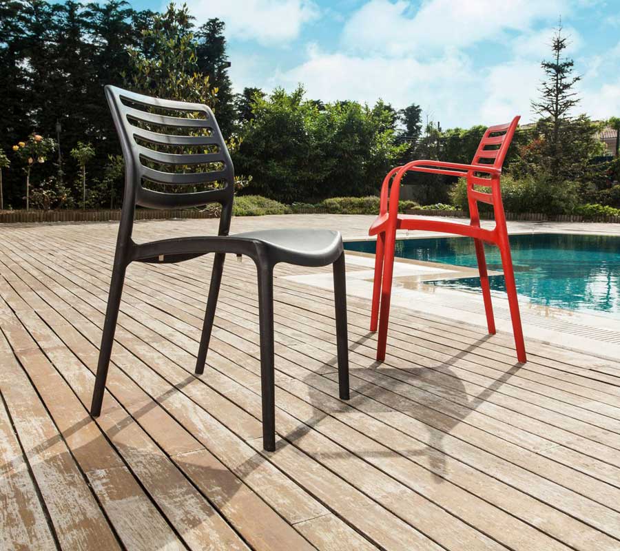 Baštenska stolica sa naslonima za ruke Tilia Louise XL Black - pogled 5