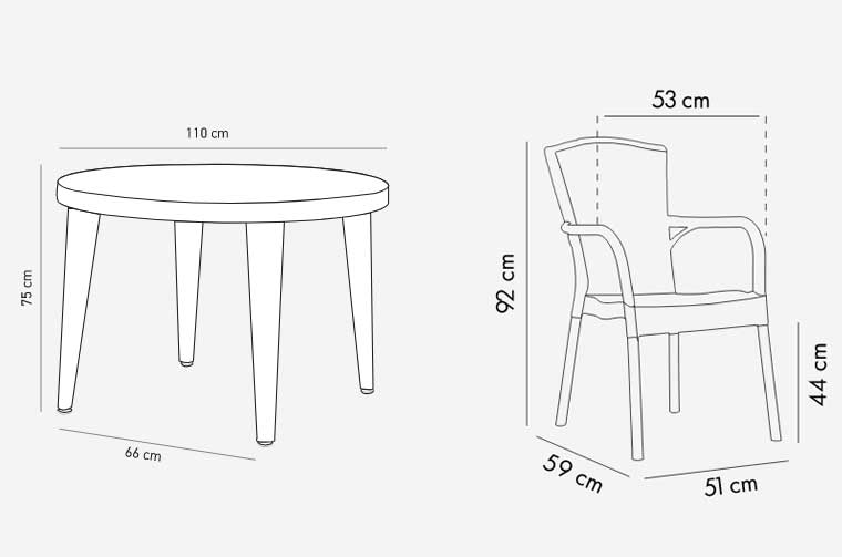 Tilia Garnitura za baštu ili terasu Royal + Osaka Black - pogled 5
