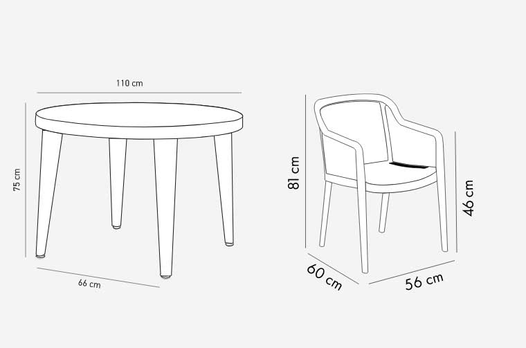 Tilia Garnitura za baštu ili terasu Octa + Osaka Black - pogled 5
