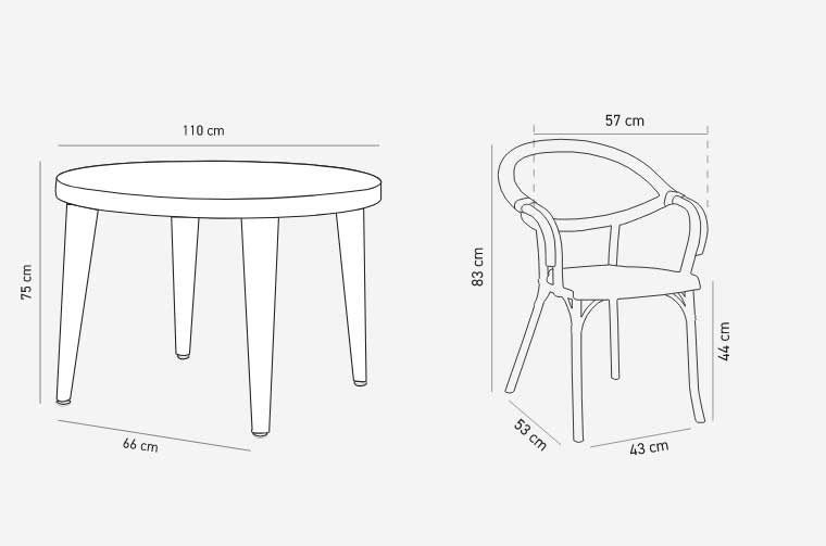 Tilia Garnitura za baštu ili terasu Flash-R + Osaka Black - pogled 5