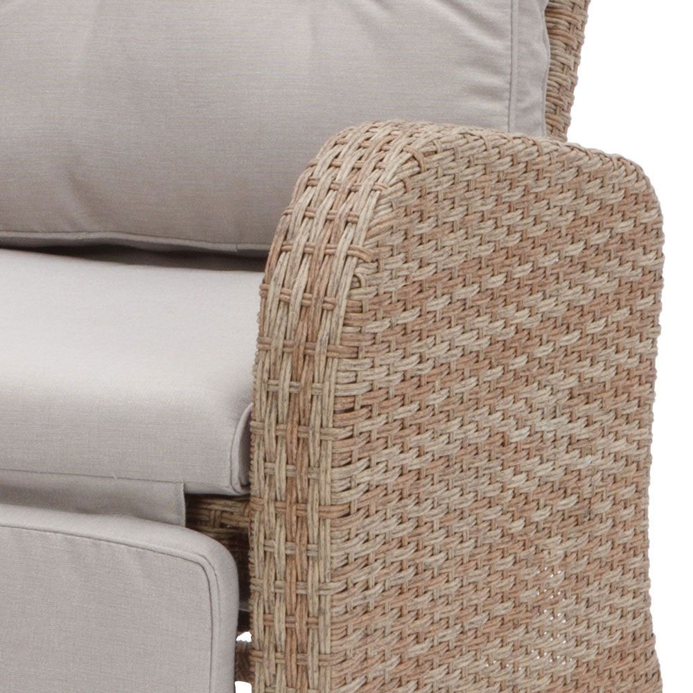 Fotelja od ratana sa podešavanjem naslona i nogu - pogled 5