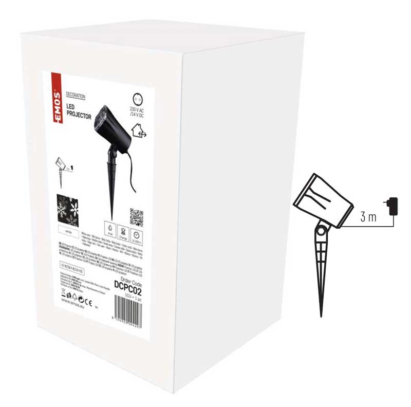 LED projektor za spoljnu upotrebu Pahulje Emos DCPC02 - pogled 5