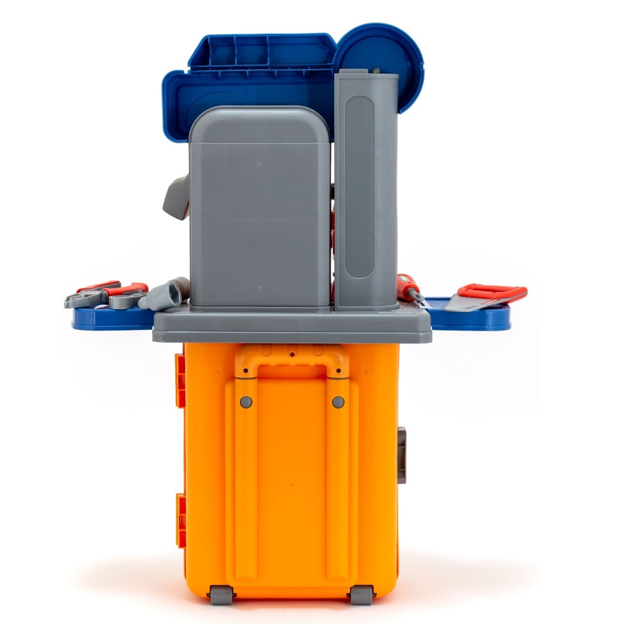 Velika dečija radionica u koferu koja se transformiše u radni sto sa alatom - pogled 5