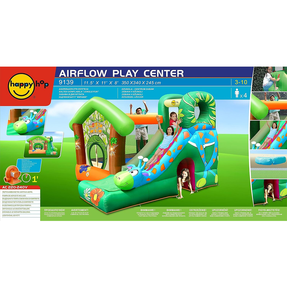 Happy Hop Igraonica Na Naduvavanje Jungle Giraffe Sa Toboganom - pogled 5
