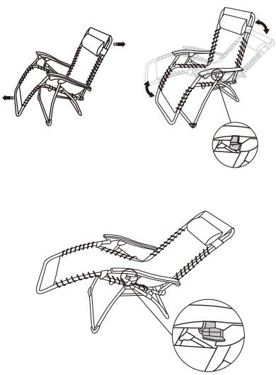 Sklopiva Stolica Ležaljka Za odmor i opuštanje Camfold DS - pogled 5