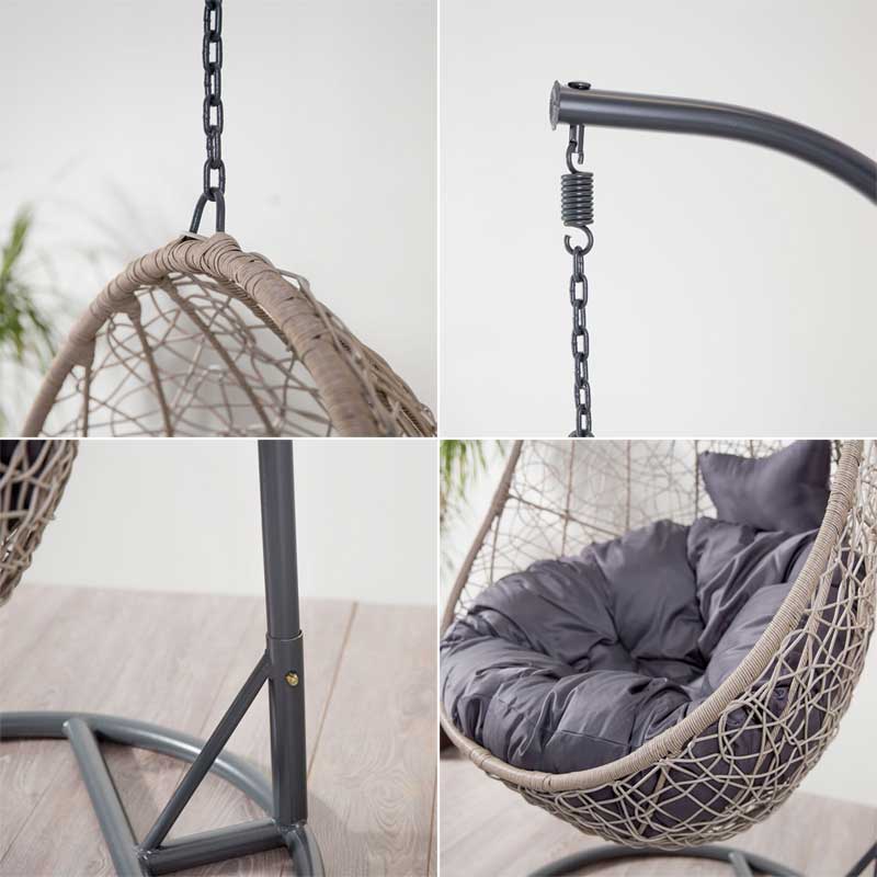 Viseća ljuljaška sa postoljem i udobnim jastukom Dajar Patio - pogled 5