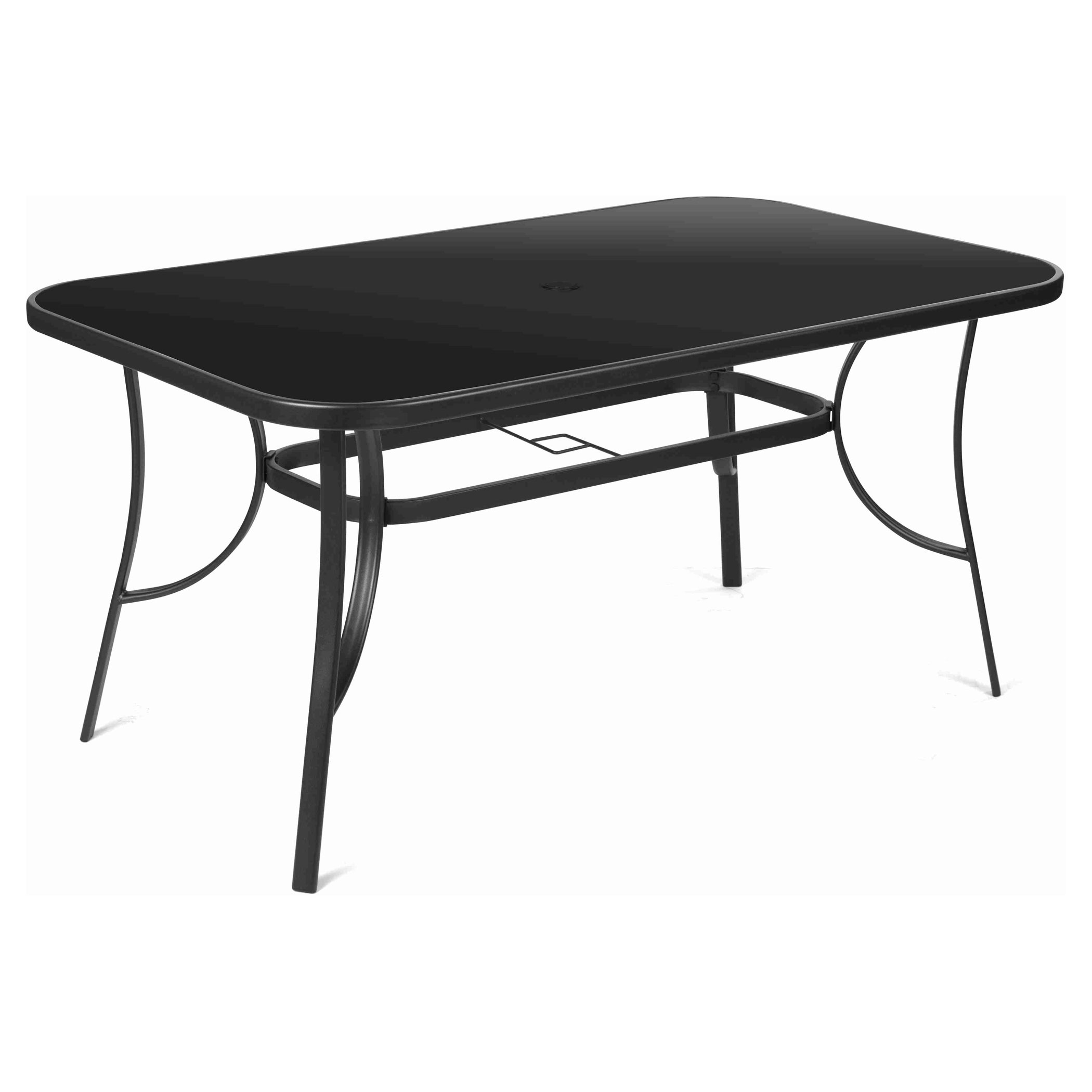 Baštenska Garnitura Fieldmann Magna Black 6 Stolica i Sto Sa Temperiranim Kaljenim Staklom - pogled 5