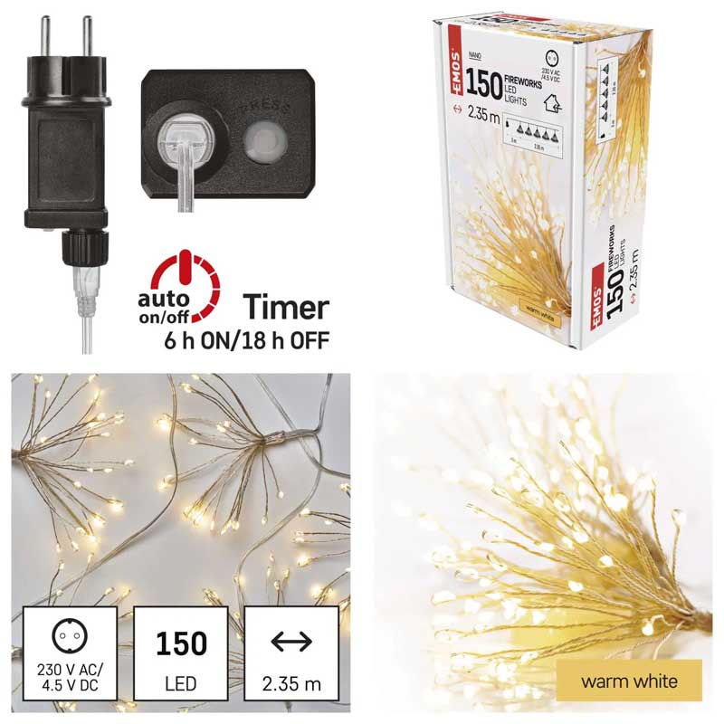 Dekorativne LED lampice Vatromet Emos D3AW08 - pogled 5