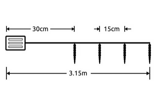 Svetleći niz na baterije Ledenice 20 LED dioda Modee C2013 - pogled 5