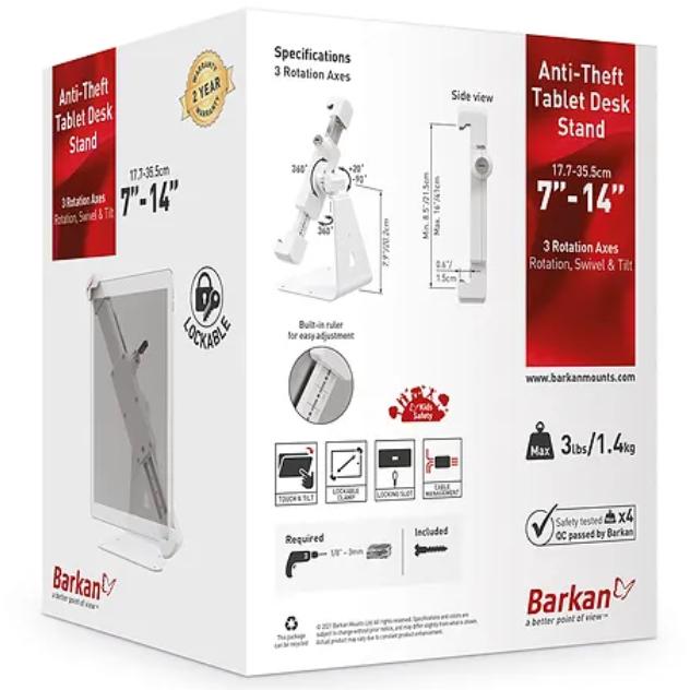 Stono rotirajuće postolje za tablet sa sistemom protiv krađe 7-14 inča Barkan T71HL - pogled 5