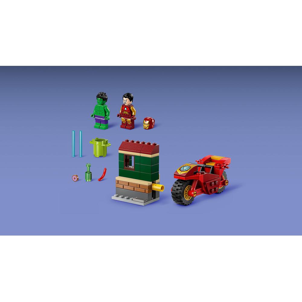 LEGO® Marvel Iron Man na motoru i Hulk 76287 - pogled 5