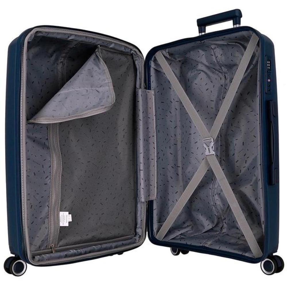 Komplet proširivih kofera od polipropilena 55cm-68cm-78cm Movom Inari navy blue 53294 - pogled 5