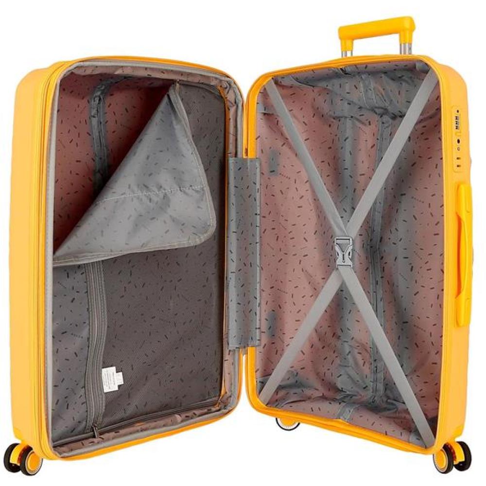 Komplet proširivih kofera od polipropilena 55cm-68cm-78cm Movom Inari yellow 53294 - pogled 5