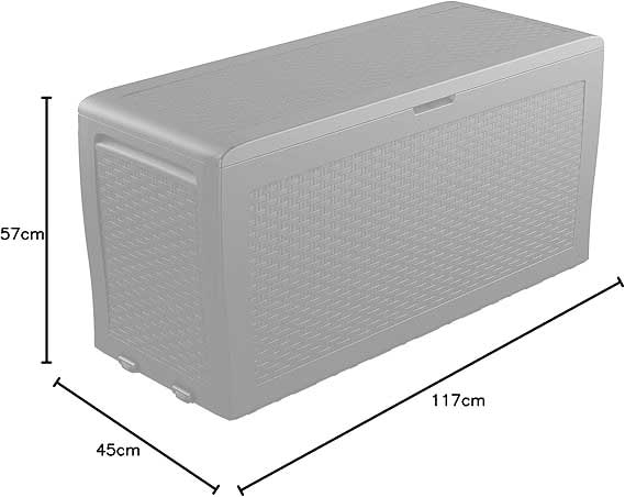 Keter Sanduk za odlaganje Samoa Ratan Box 270L Graphitte - pogled 5