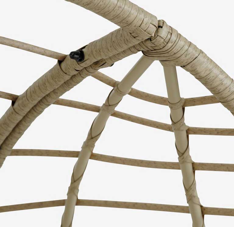 Viseća stolica sa jastucima i čeličnom konstrukcijom Calis - pogled 5