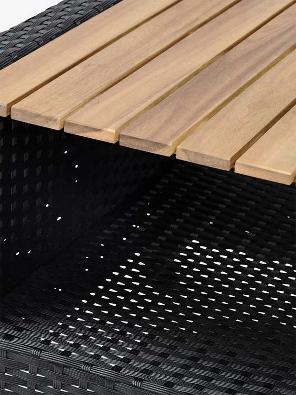 Lounge garnitura za 4 osobe Neva Black - pogled 5